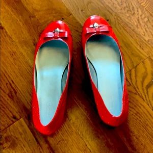 Red Coach Ballet Flats - Size 10